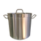 36L Stainless Steel Stock Pot, Essential for Cooking in Commercial Kitchens. Robust Construction for Durability and Reliability.Front Image.
