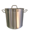 50L Stainless Steel Stock Pot, Essential for Cooking in Commercial Kitchens. Robust Construction for Durability and Reliability.Front Image.