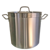 71L Stainless Steel Stock Pot, Essential for Bulk Cooking in Commercial Kitchens. Robust Construction for Durability and Reliability.Front Image.