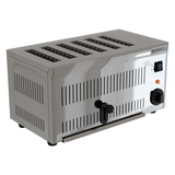 6 Slot Commercial Toaster, Ideal for Busy Cafes and Breakfast Venues. Efficient Heating Elements Ensure Quick and Even Toasting. Adjustable Settings for Customised Toast Preferences. Front Angle Image.