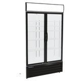 Commercial Display Fridge With 2 Hinged Glass Doors 879L