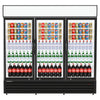 Commercial Display Fridge With 3 Hinged Glass Doors 1383L