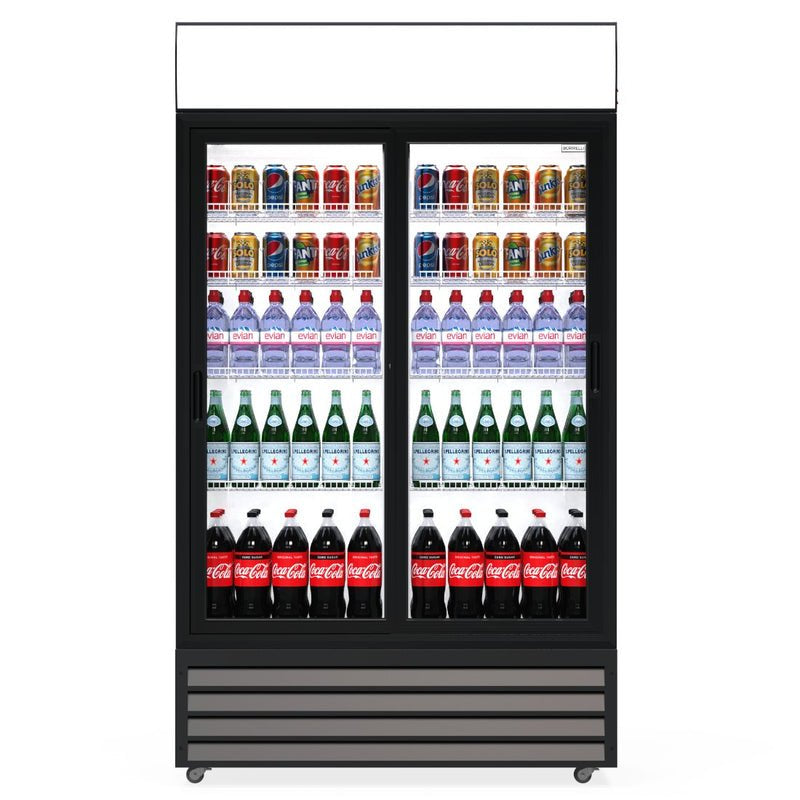 Commercial Display Fridge With 2 Sliding Glass Doors 525L