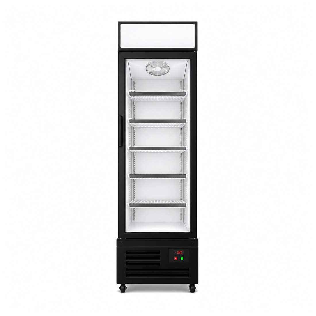 Commercial Upright Display Freezer With Hinged Door 459L