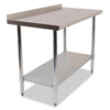 Durable 1500mm 430 Food Grade Stainless Steel Wall Table, Ideal for Commercial Kitchens. Robust Construction Ensures Longevity and Reliability. Front Image.