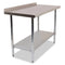 Durable 1800mm 430 Food Grade Stainless Steel Wall Table, Ideal for Commercial Kitchens. Robust Construction Ensures Longevity and Reliability. Front Image.