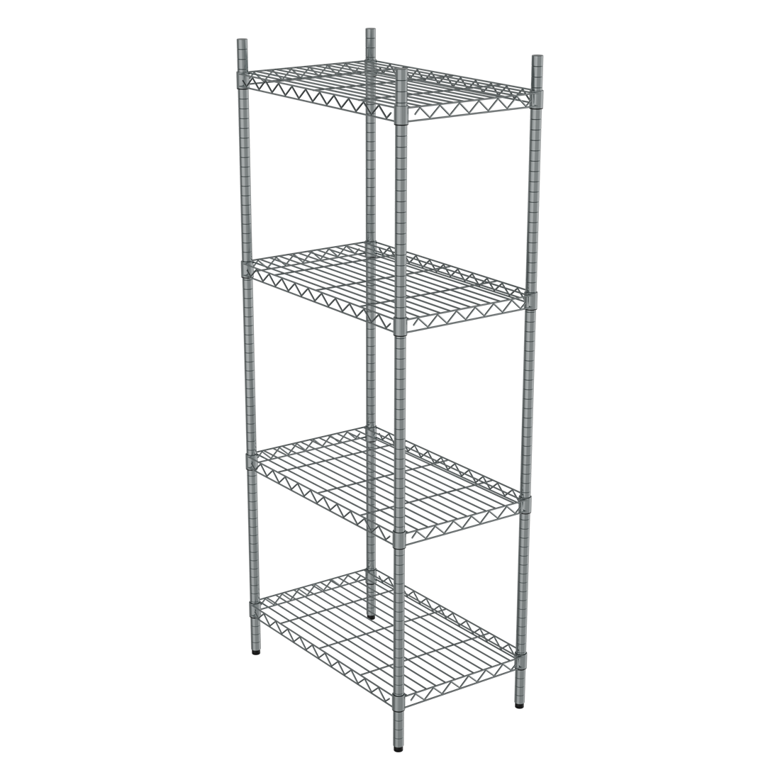Borrelli 4 Tier Chrome Storage Racking 1200mm