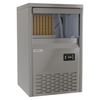 Efficient 30kg Ice Machine for Commercial Use - Compact and Durable Design, Perfect for Restaurants, Bars, and Cafes angle view with door open.