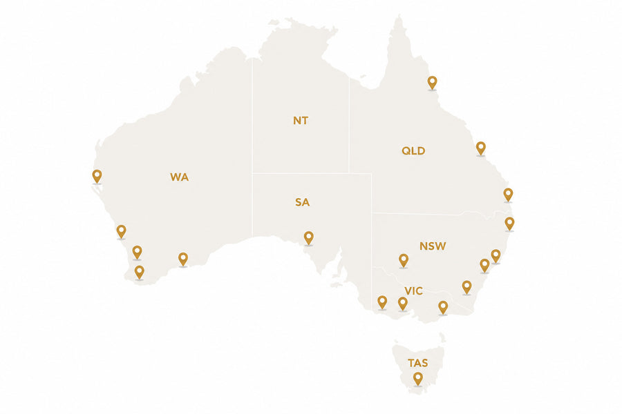 Australia distribution map
