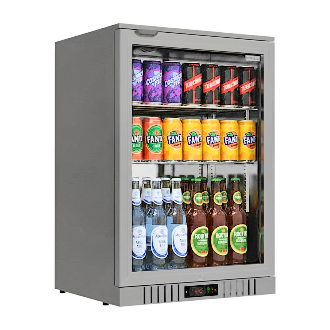 Commercial Deluxe Stainless Steel Bar Fridge With Hinged Door 133L