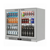 Commercial Stainless Steel Bar Fridge With 2 Hinged Doors 207L
