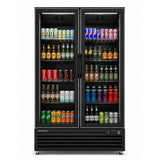 Commercial Upright Bar Fridge With 2 Hinged Glass Doors 758L