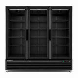 Commercial Upright Bar Fridge With 3 Hinged Glass Doors 1242L