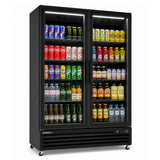 Commercial Upright Bar Fridge With 2 Hinged Glass Doors 675L