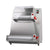 Front view of a 15-inch horizontal dough roller with safety features and emergency stop button, designed for efficient and uniform dough rolling
