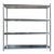 High-resolution image of Borrelli 1800mm wide stainless steel rack with 4 tiers, showcasing its sleek, straight-front design suitable for commercial kitchen storage.