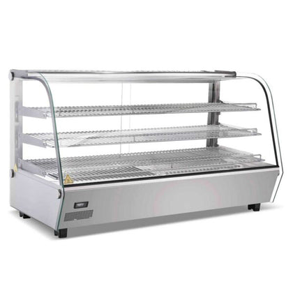 Borrelli 200Ltr Commercial Heated Countertop Display Merchandiser with Curved Glass
