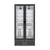 Empty Borrelli 510U commercial bar fridge with closed glass doors, showcasing a sleek and modern design.