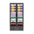 Borrelli 510U commercial bar fridge fully stocked with assorted beverages, showcasing product visibility through closed glass doors.