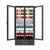 Open Borrelli 510U commercial bar fridge displaying rows of chilled beverages, enhancing convenience and selection.