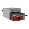 Commercial-grade conveyor pizza oven with stainless steel construction, efficient heating elements, and adjustable speed settings for consistent baking results