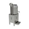 Rear view of Borrelli 20kg commercial potato peeler, showcasing its compact design.