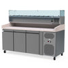 Borrelli Granite Top Pizza Prep Fridge 465L with VRX Servery - PZ3600TN Bundle