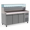 Borrelli Granite Top Pizza Prep Fridge 465L with VRX Servery - PZ3600TN Bundle