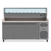 Borrelli Granite Top Pizza Prep Fridge 465L with VRX Servery - PZ3600TN Bundle