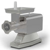 Borrelli heavy-duty meat mincer at an angle, capable of mincing 220kg per hour, with safety guard closed