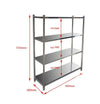 Borrelli 4 Tier Stainless Steel Shelf Rack 900mm Wide