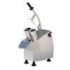 Top view of a professional Borrelli vegetable preparation machine with a lever up, emphasizing the user-friendly operation and quick-change blade system for busy chefs.