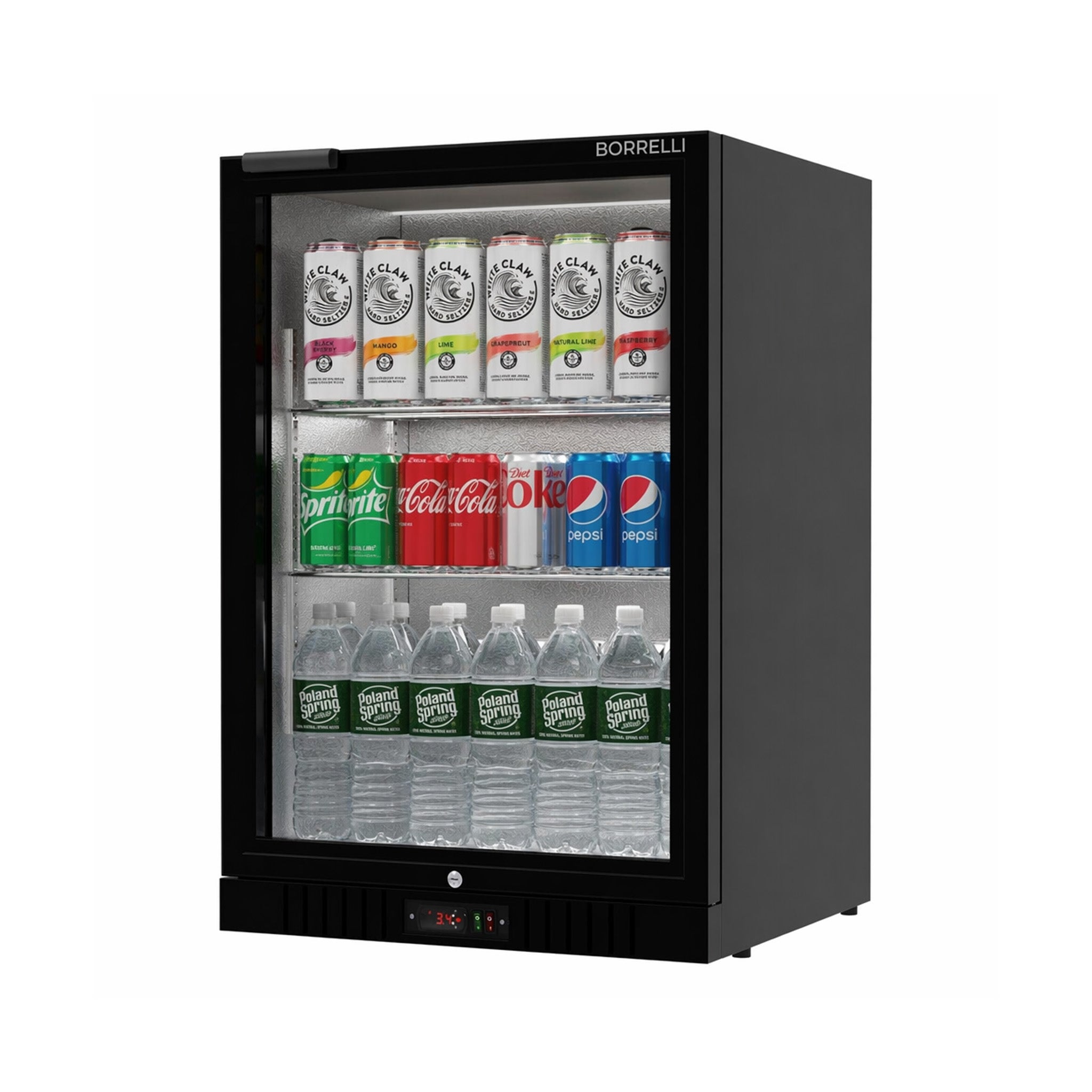 Commercial Bar Fridge With Hinged Door 133L