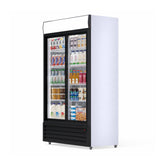 Commercial Display Fridge With 2 Hinged Glass Doors 879L