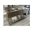 Borrelli Stainless Steel Double Bowl Sink 1600mm - Right Hand Drainer- Floor stock