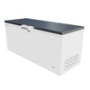 Upgrade Your Frozen Storage with our 550-Litre Commercial Chest Freezer: Efficient and Durable Design with Stainless Steeltop. Angle_view.