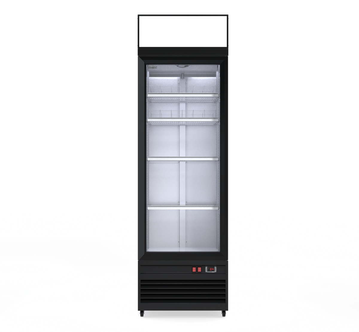 Commercial Display Fridge With Hinged Glass Door 335L