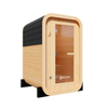 KOVE Compact Cube Sauna 1-2 Person Outdoor Sauna – Premium Spruce Wood, 4.5kW Harvia Heater, Modern Cube Design