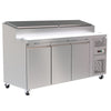 403L Prep Fridge, Ideal for Busy Kitchen Environments. Versatile Interior Layout for Efficient Ingredient Organisation. Front Angle Image.