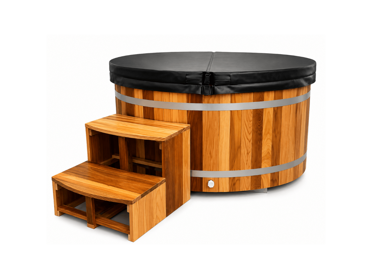 KOVE Oval Cedar Ice Bath – Reclined Cold Plunge