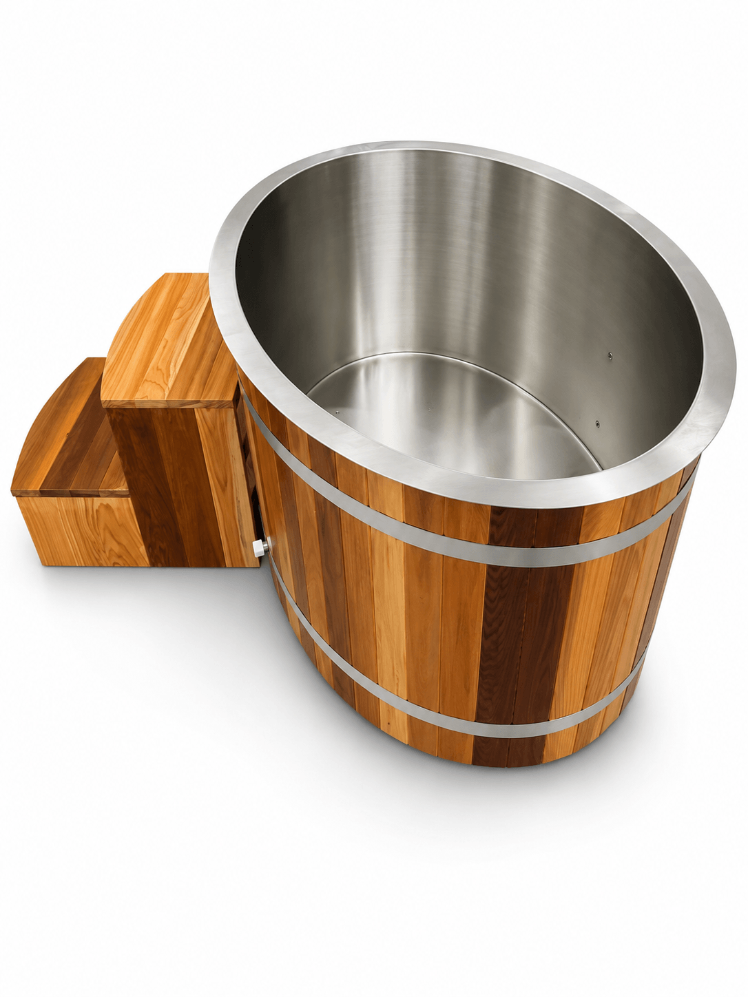 KOVE Oval Cedar Ice Bath – Reclined Cold Plunge