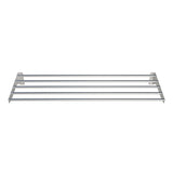 Enhance Your Workspace with our 1800mm Stainless Steel Tube Wall Shelf, Featuring a Polished Finish. Crafted for durability and aesthetics, this wall shelf is perfect for commercial kitchens, medical facilities Etc. Front_view.
