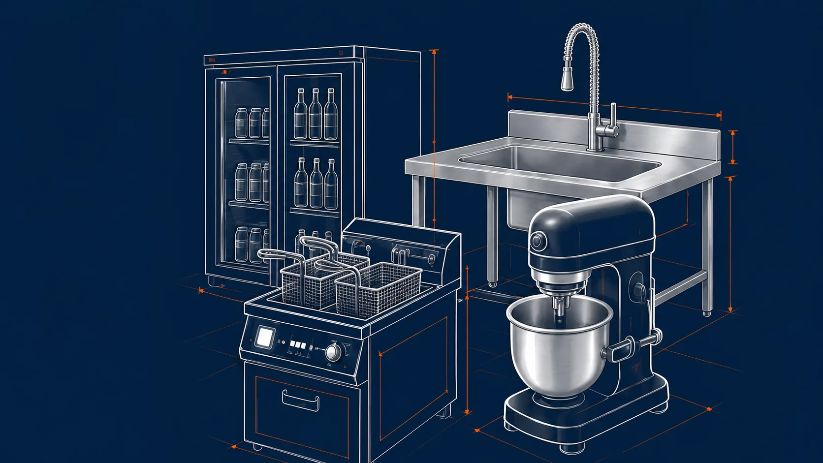 Borrelli commercial equipment line drawings