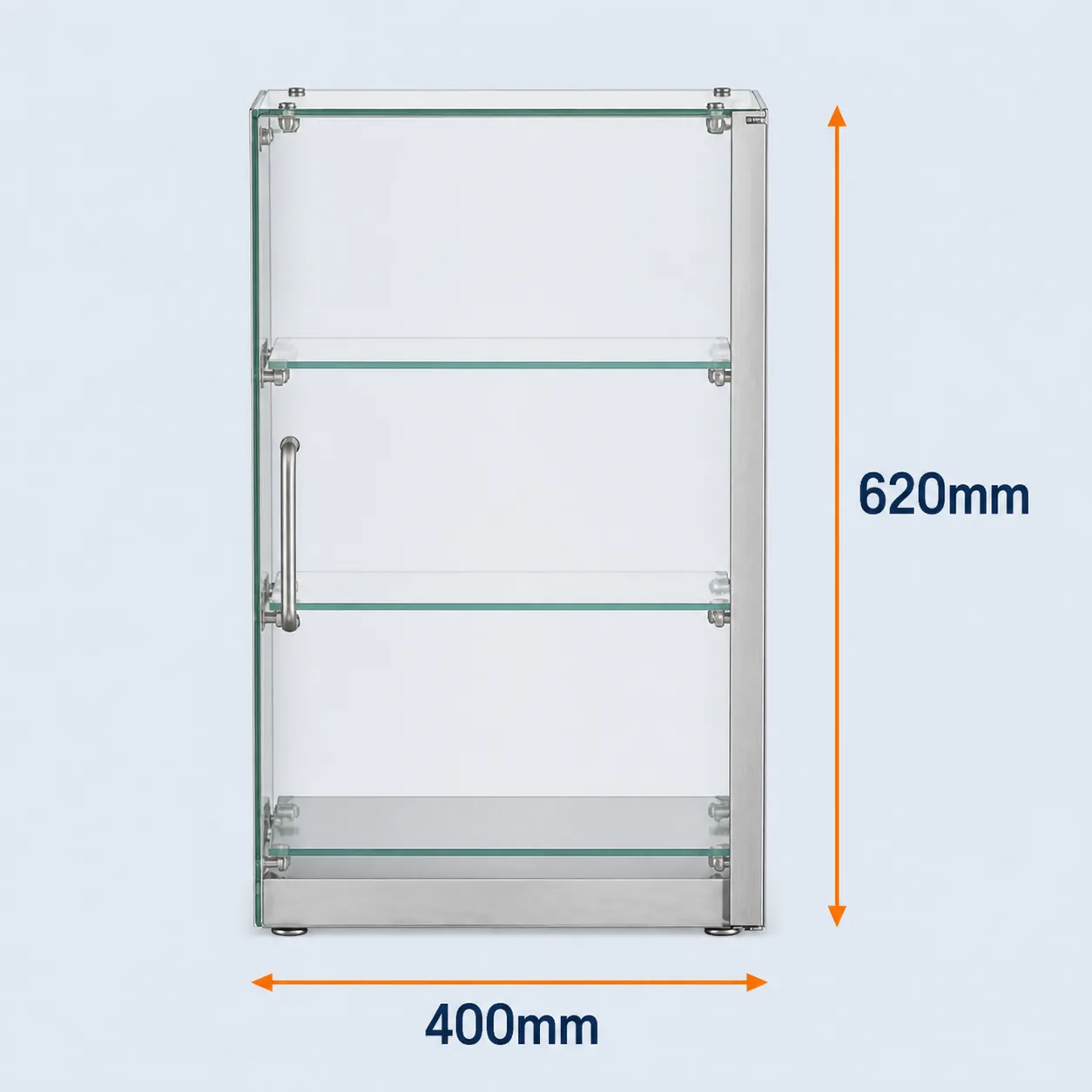Borrelli Countertop 60L Square Glass Ambient Display Front view