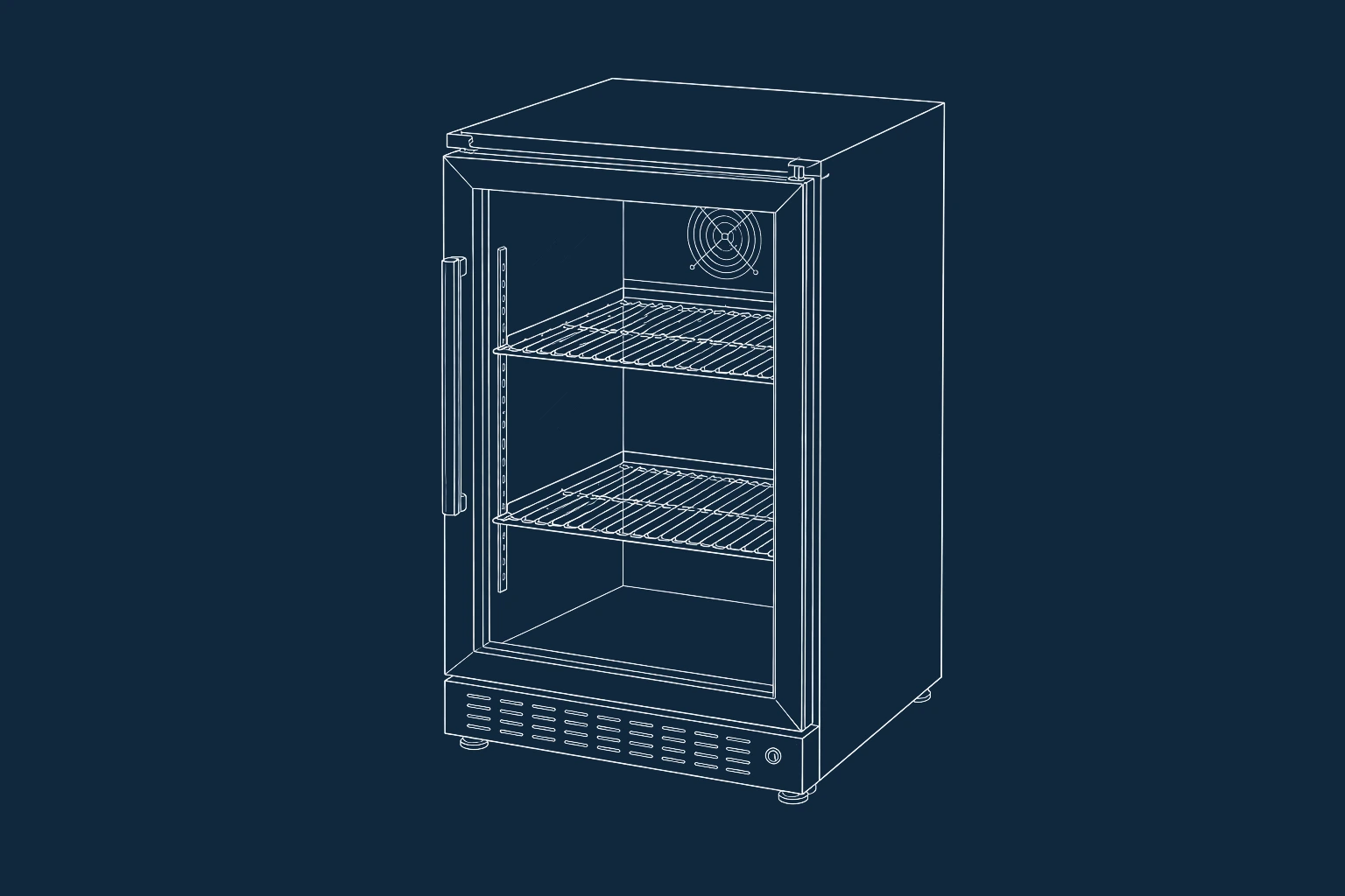 1 Door Bar Fridge manual illustration