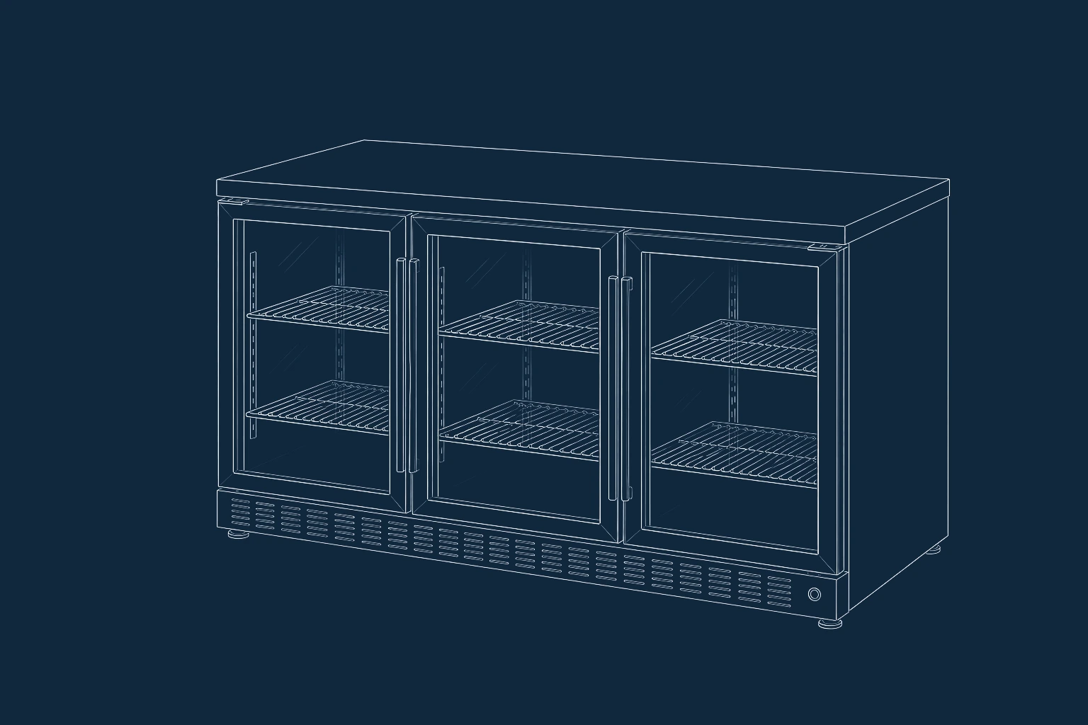 3 Door Bar Fridge manual illustration