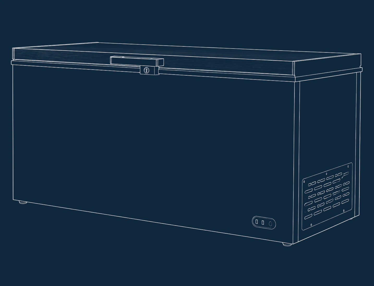 Chest Freezer — Stainless Lid manual illustration