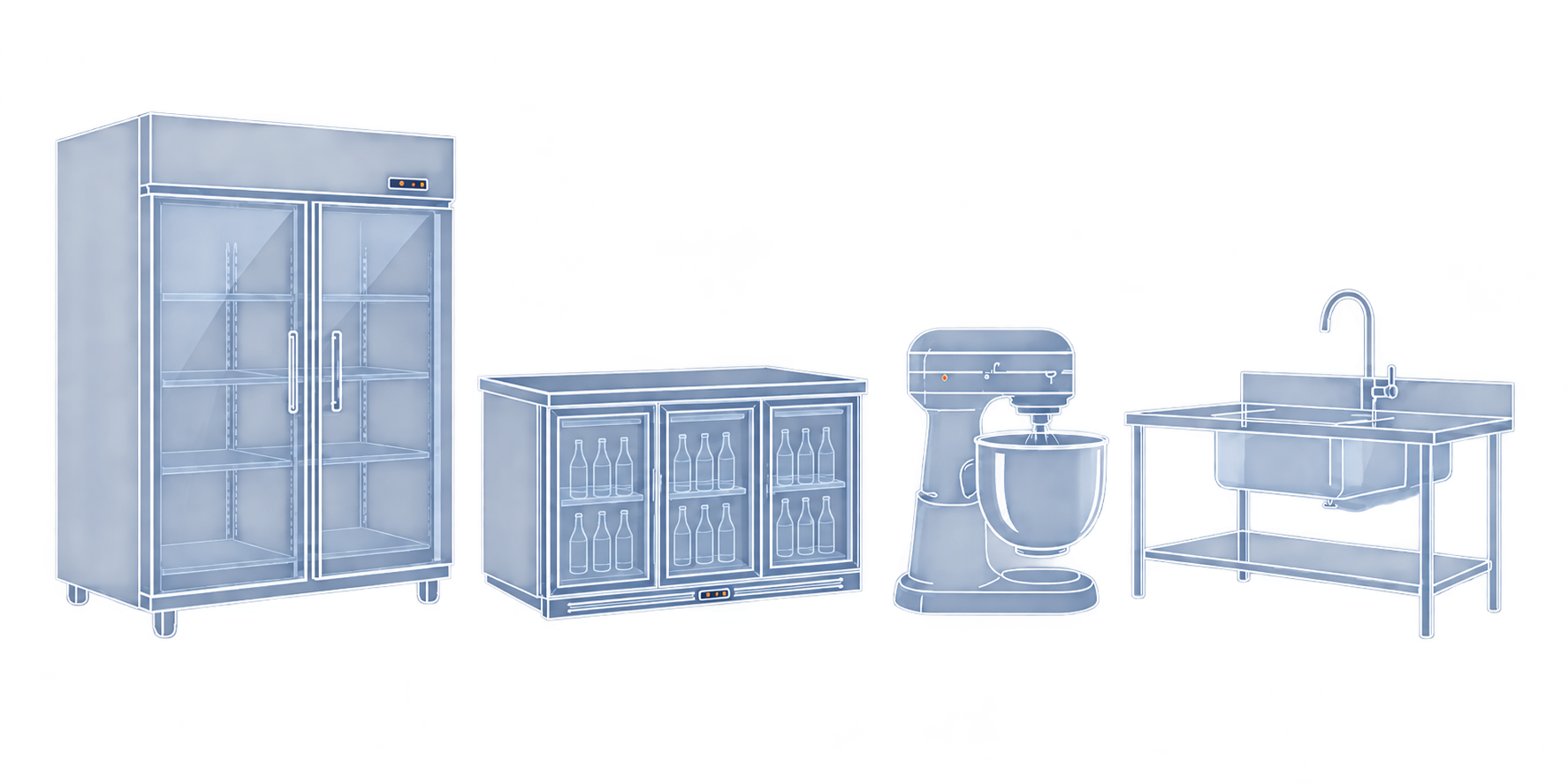 Borrelli commercial equipment line drawings