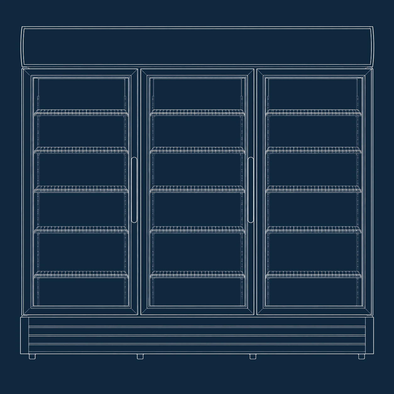 3 Door Display Fridge manual illustration