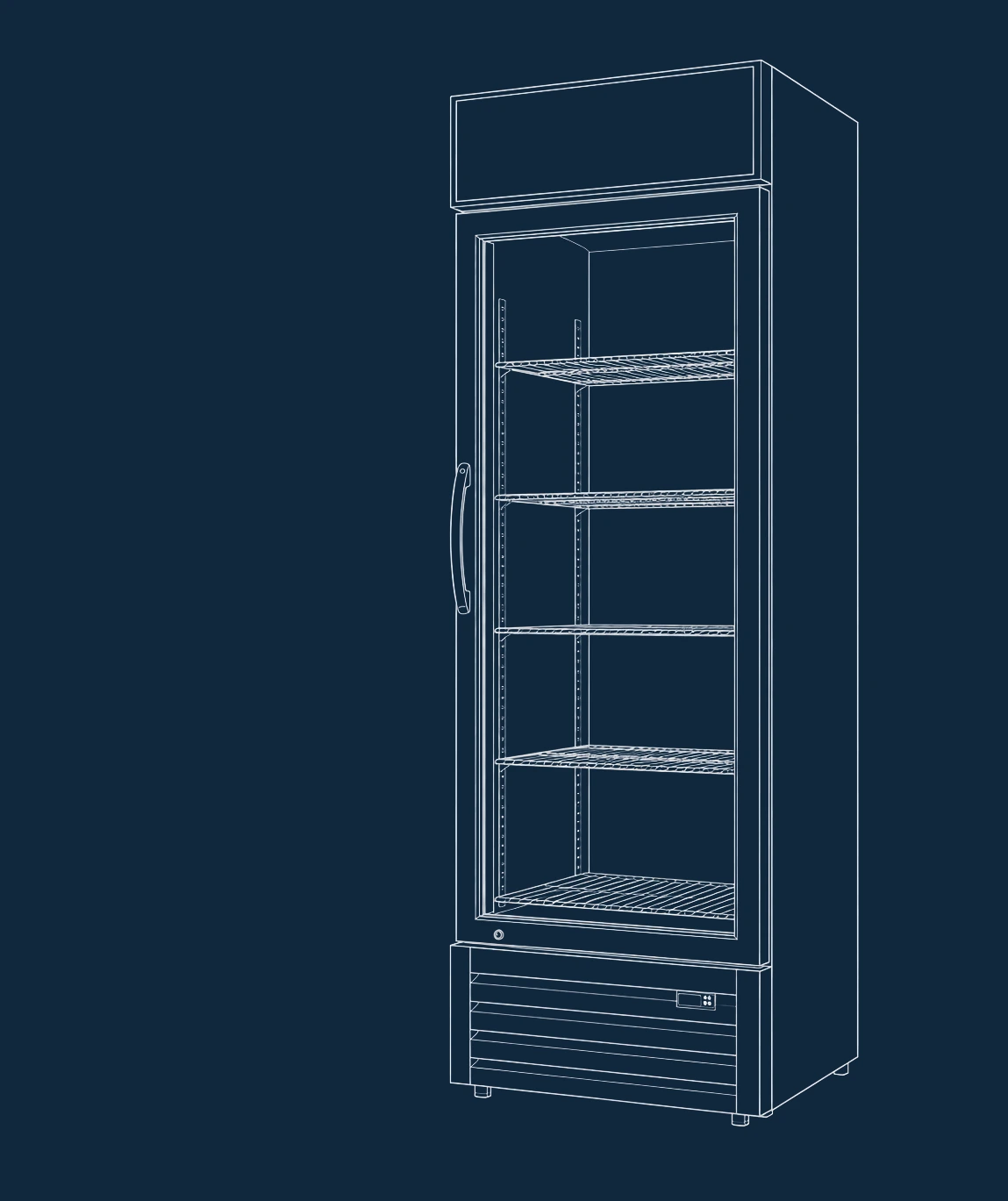 1 Door Display Fridge manual illustration